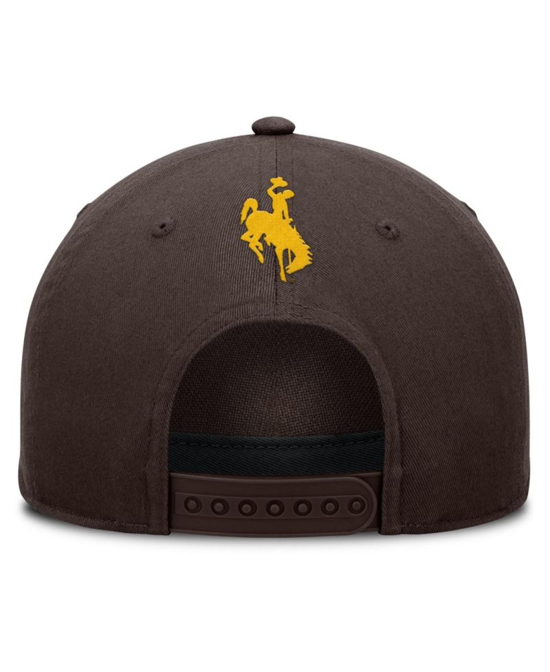Men's Brown Wyoming Cowboys Foul Ball Rope Adjustable Hat