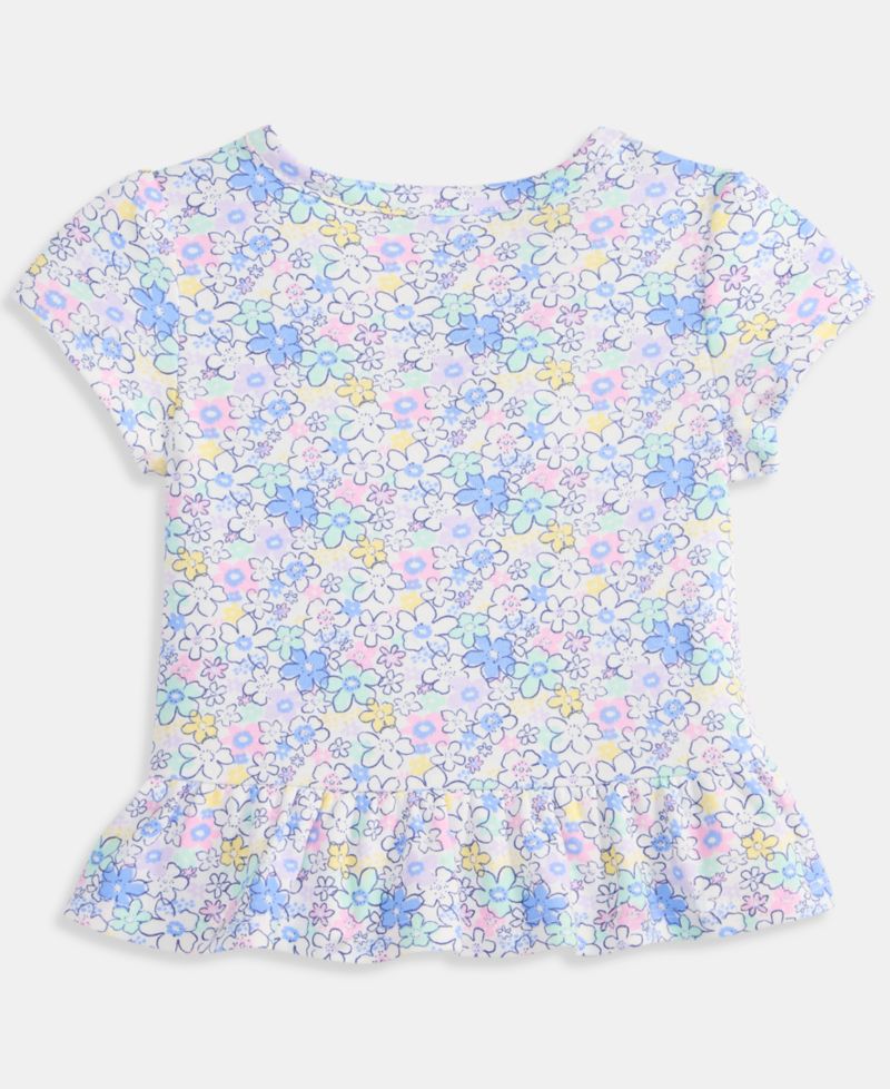 Baby Girls' 3M-24M Mix and Match Floral-Print Peplum T-Shirt