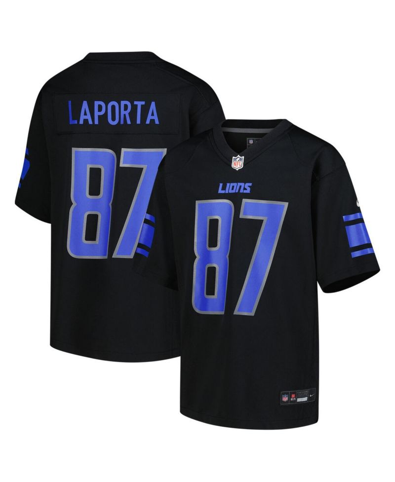 Big Boys and Girls Sam LaPorta Black Detroit Lions Game Jersey