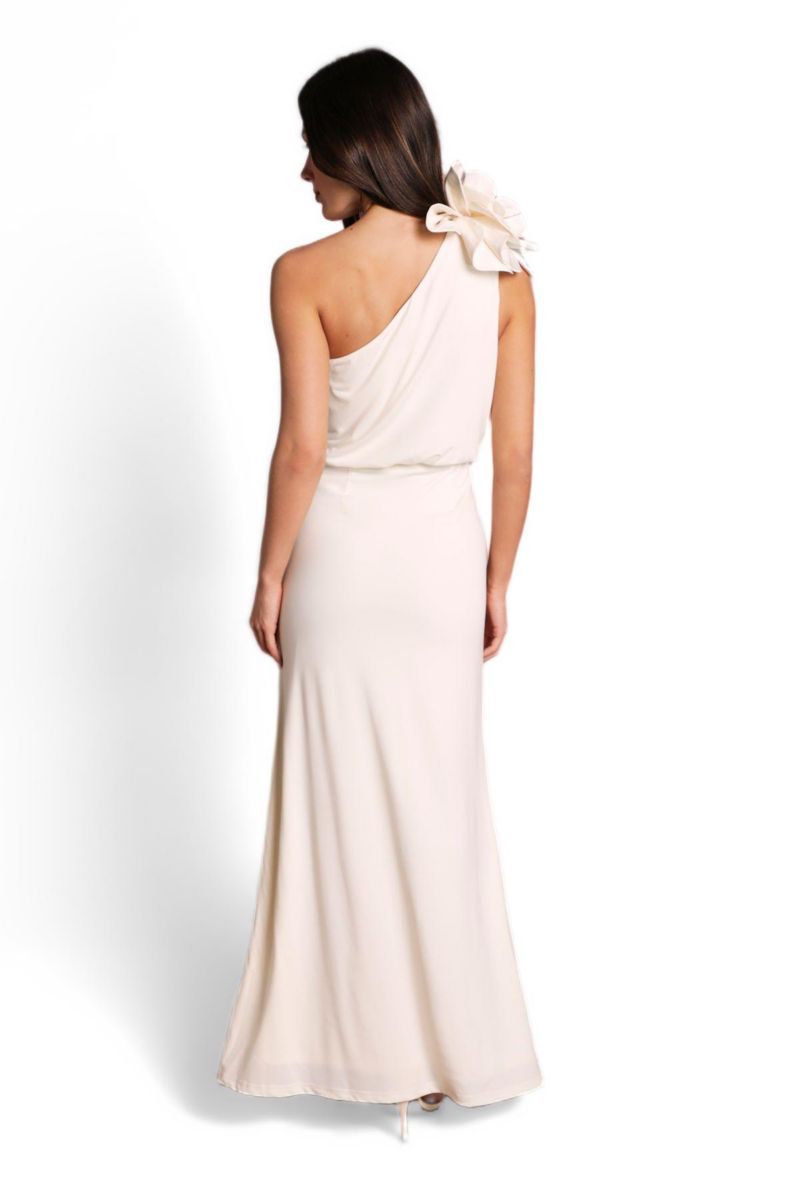 Women's One Shoulder Jersey Maxi Dress