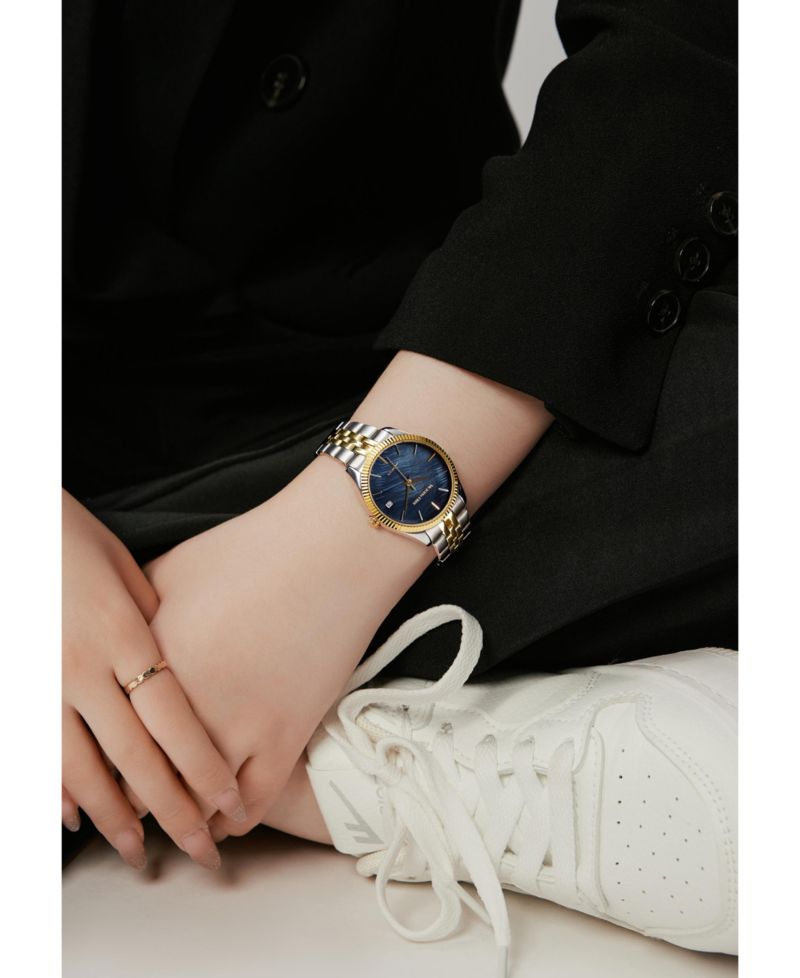 Women's Watch Dial Calendar Stainless Steel Strap Victoria Hyde