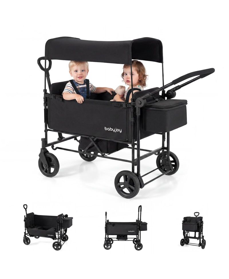 Baby 2 in 1 Baby Stroller Folding High Landscape Pushchair with Bassinet Mode