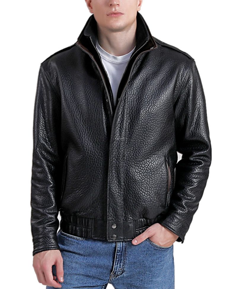 Men's Men Brandon Leather Bomber Jacket