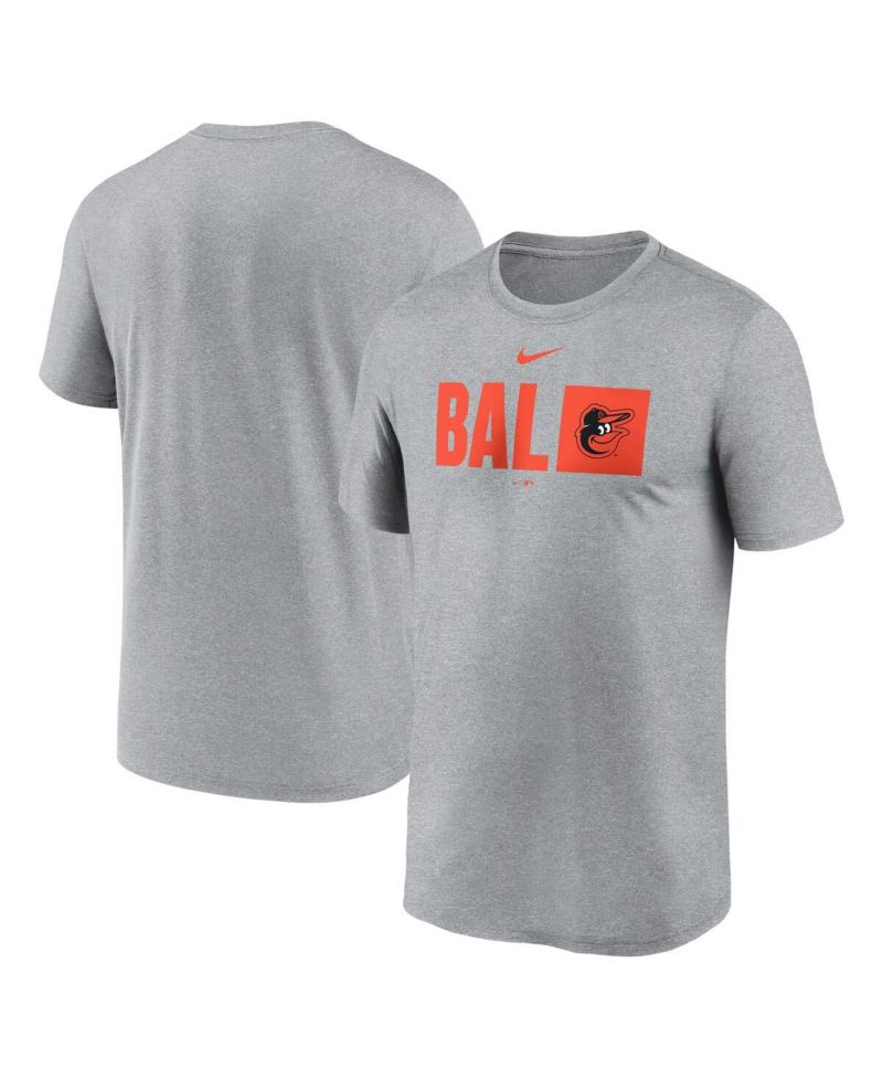 Men's Heather Gray Baltimore Orioles Tricode Legend T-Shirt