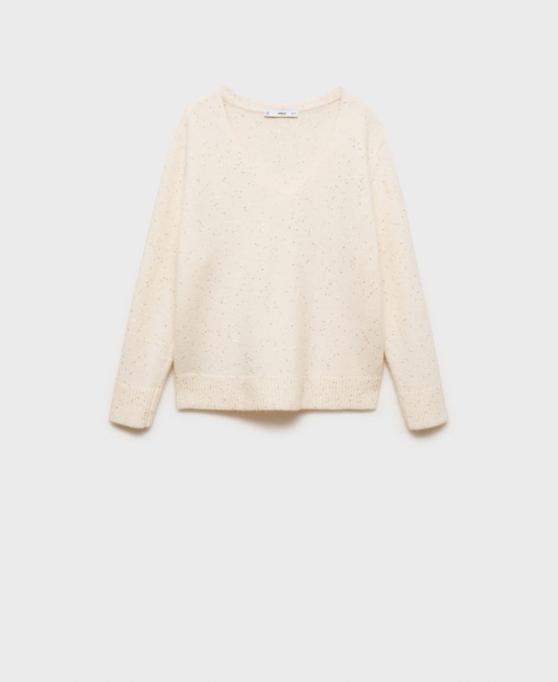 Women's V-Neck Sequin Sweater
