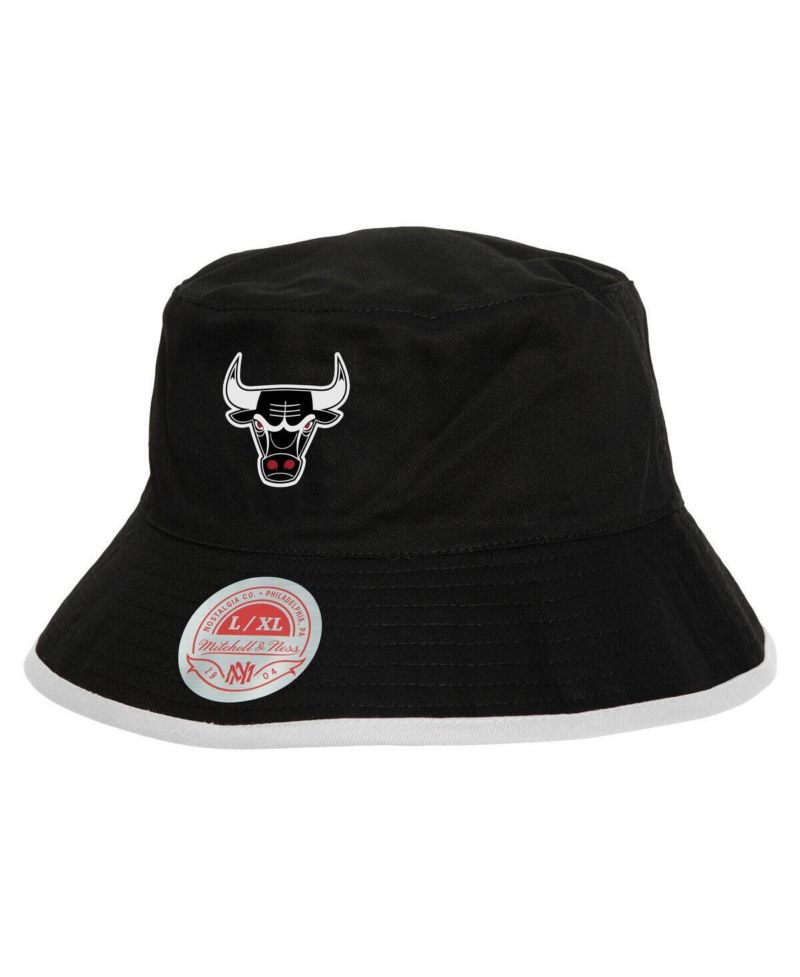 Men's Black/Red Chicago Bulls Flip It Reversible Bucket Hat