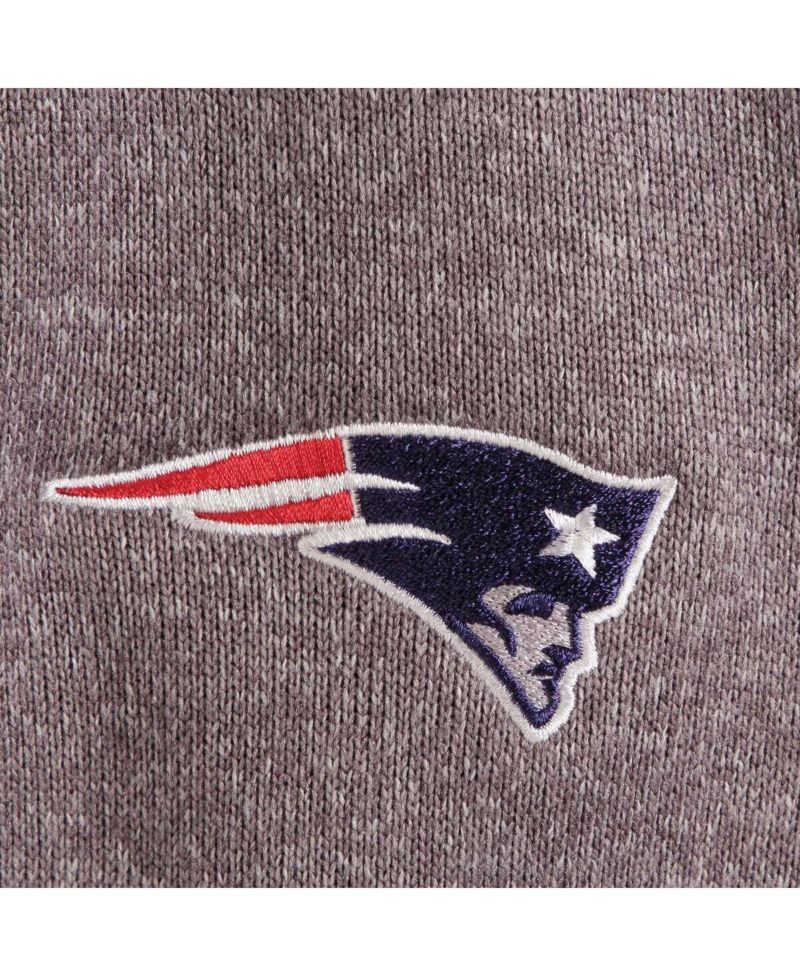Men's Charcoal New England Patriots Fortune Quarter-Zip Pullover Jacket