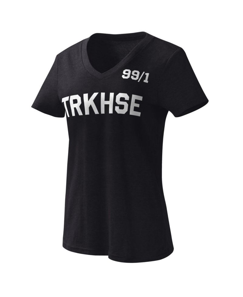 Women's Black TRACKHOUSE RACING Dream Team V-Neck T-shirt