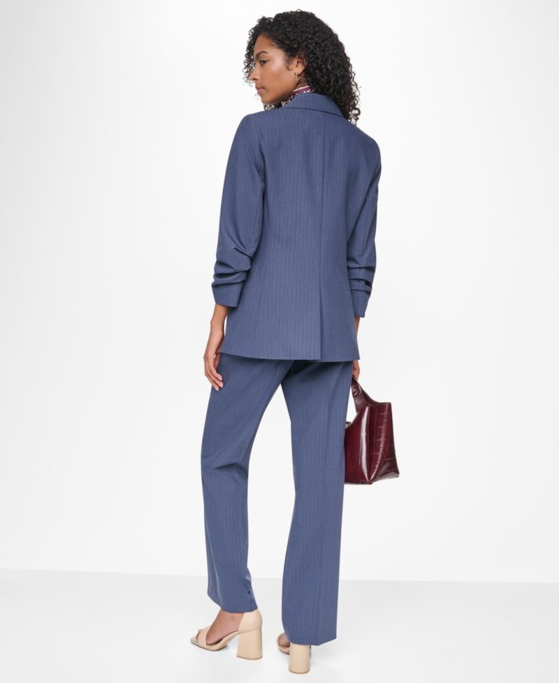 Women's Pinstripe 3/4-Sleeve Blazer
