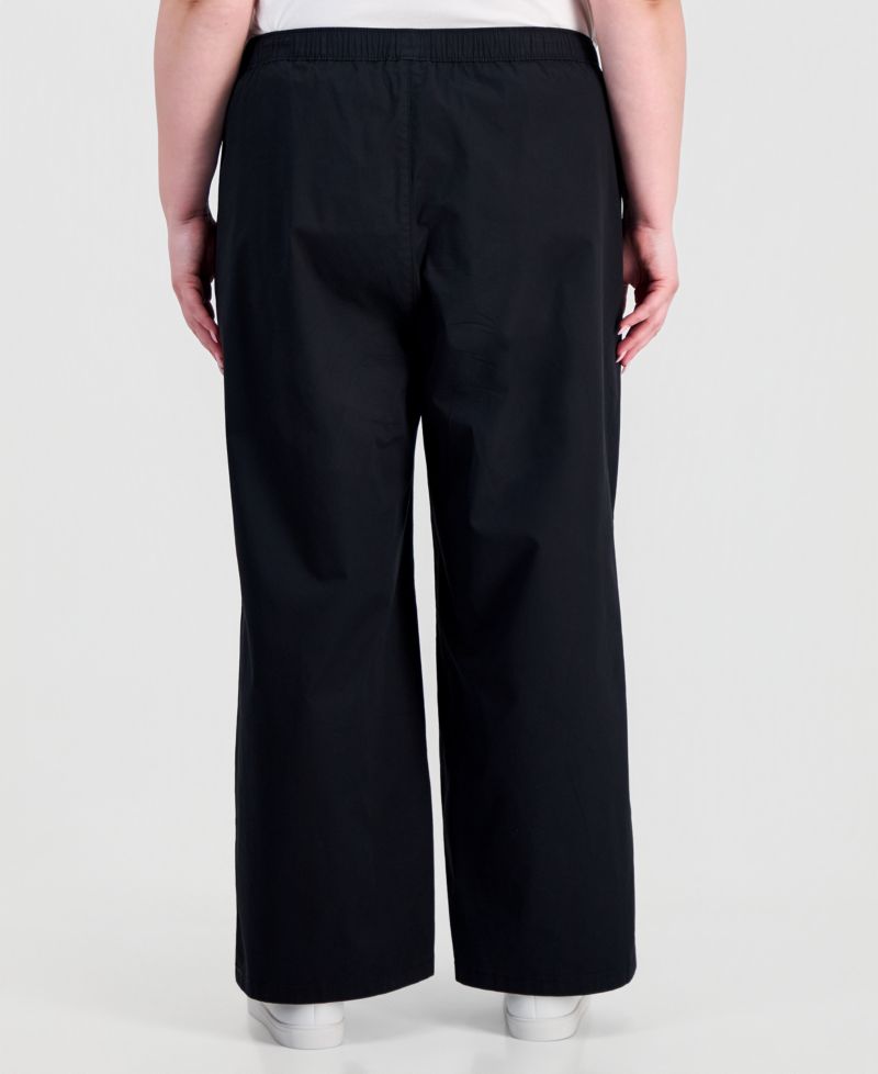 Plus Size Wide-Leg Pull-On Pants