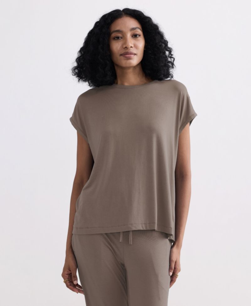 Women's Relaxed Tee in Earth Grey
