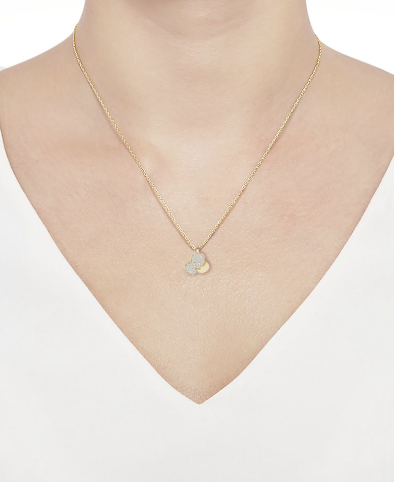 Diamond Pendant Necklace (1/3 ct. t.w.) in 14k Gold Over Sterling Silver