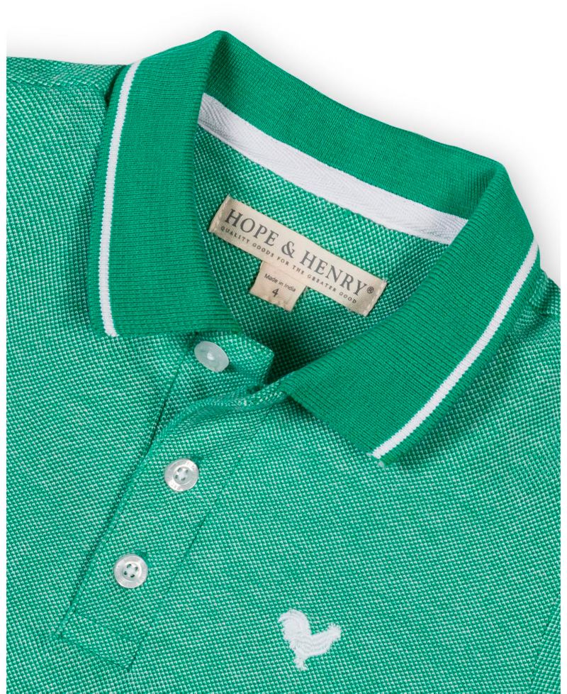 Hope and Henry Little and Big Boys' Organic Short Sleeve Knit Pique Polo Shirt