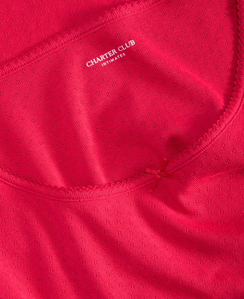 Women's Long Sleeve Pointelle Top