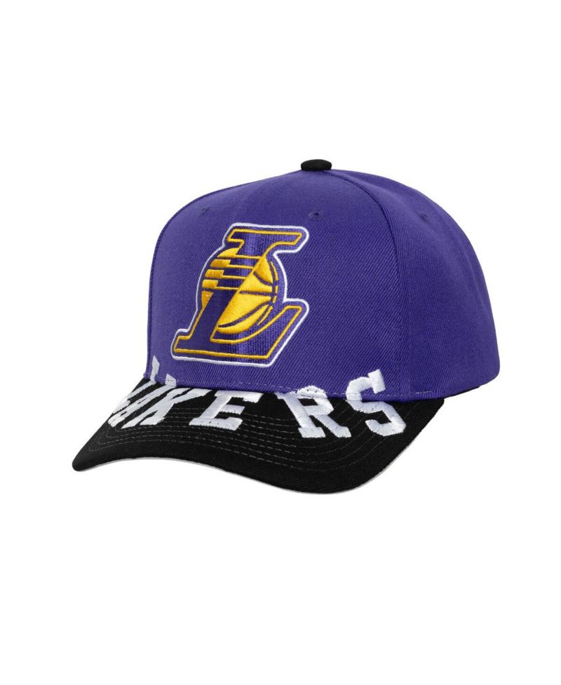 Men's Purple/Black Los Angeles Lakers Under Arch Two-Tone Pro Crown Snapback Hat