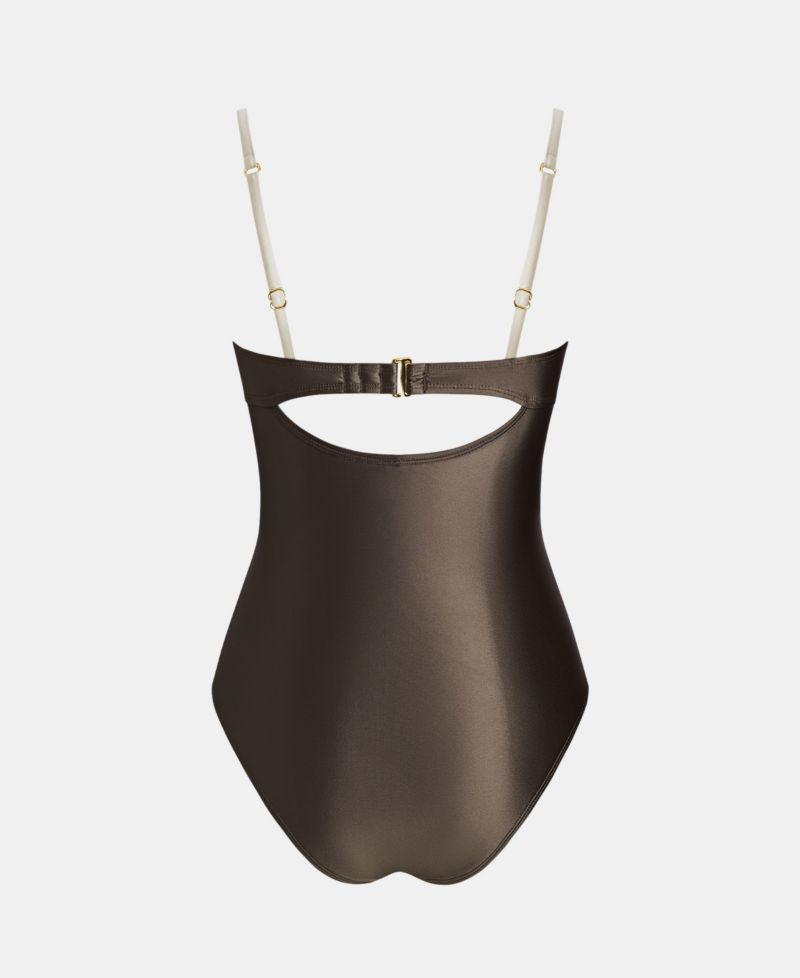 Women's Golden O-Ring Linked One Piece Swimsuit