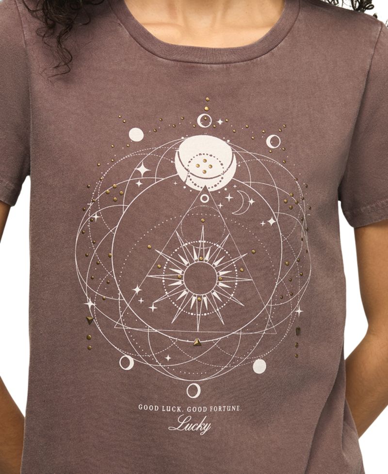 Women's Graphic Embellished Celestial T-Shirt