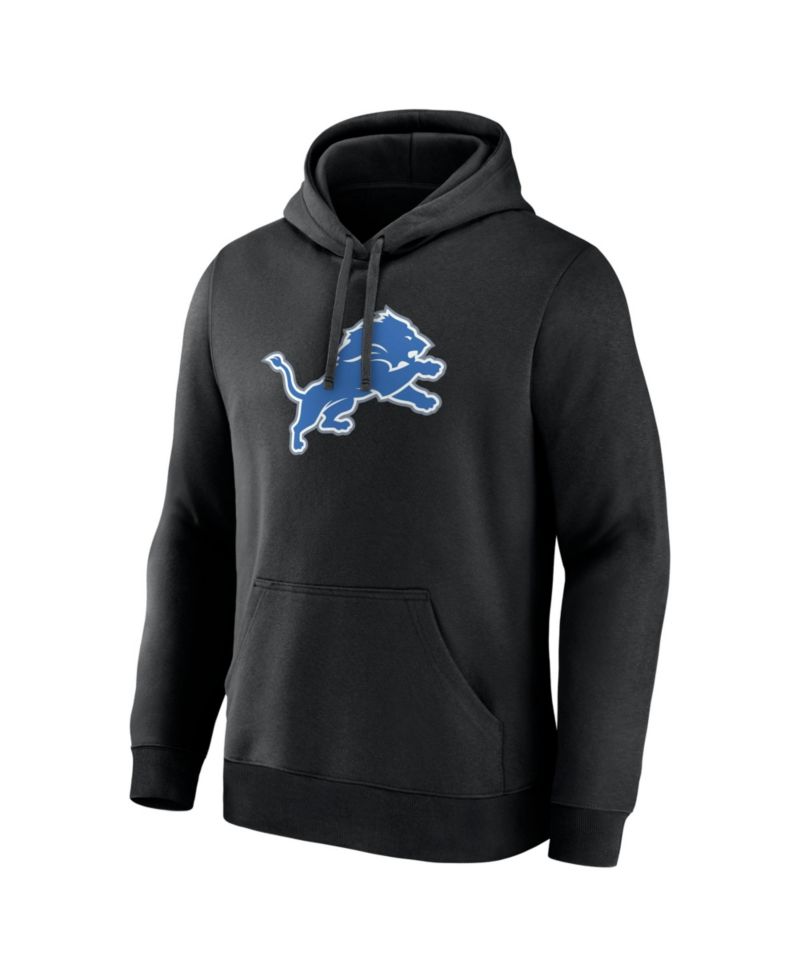 Men's Black Detroit Lions Primary Logo Hoodie