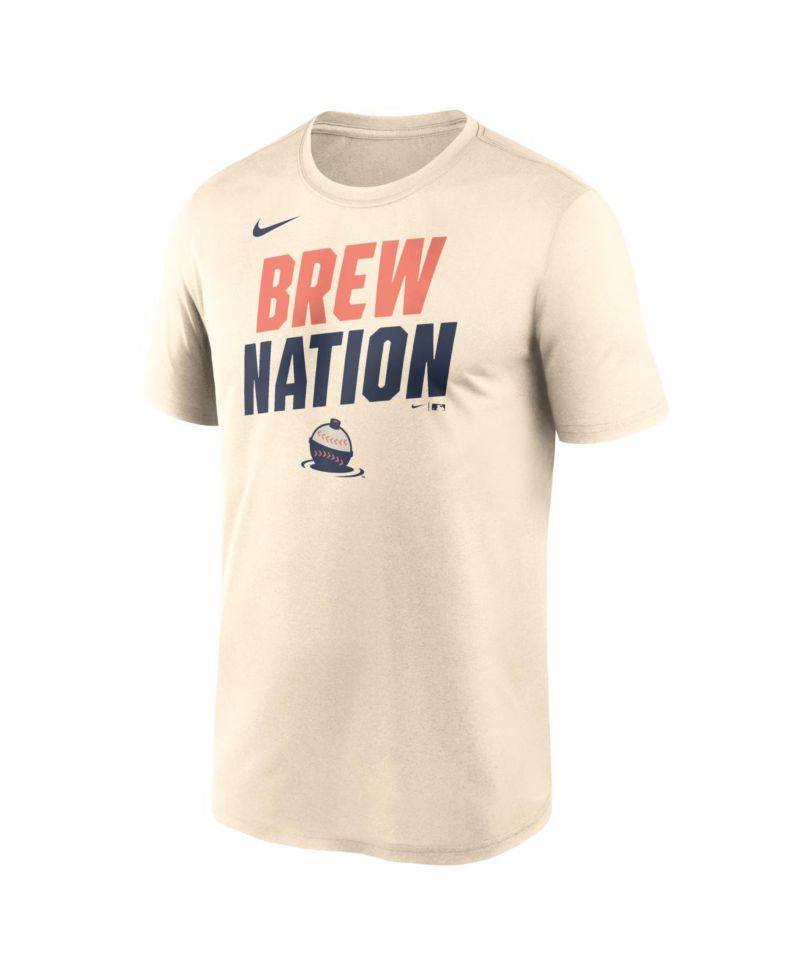 Men's Cream Milwaukee Brewers 2026 City Connect Team Phrase Script Dri-FIT T-Shirt