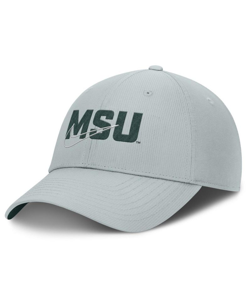 Men's Gray Michigan State Spartans Club Prep Performance Adjustable Hat