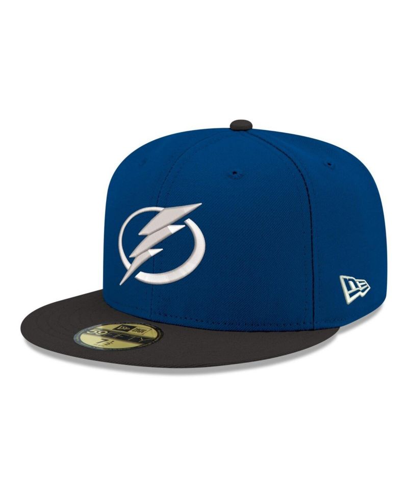Men's Blue Tampa Bay Lightning Core Logo Two-Tone 59FIFTY Fitted Hat