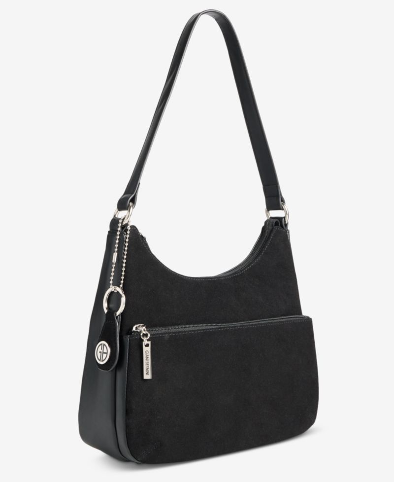 Nappa Suede Combo Hobo Bag