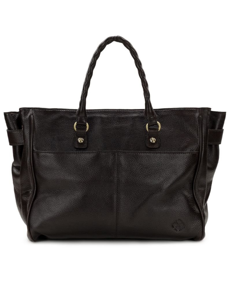 Kari Leather Leopard Extra-Large Satchel Handbag