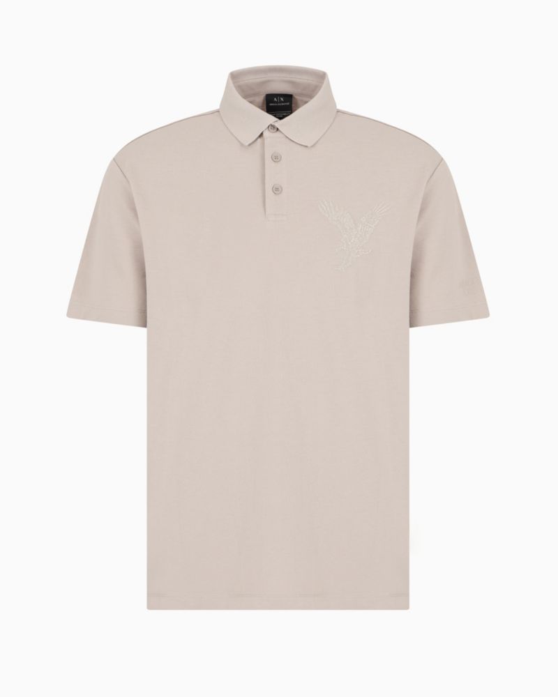 Men's Short Sleeve Eagle Graphic Polo Shirt