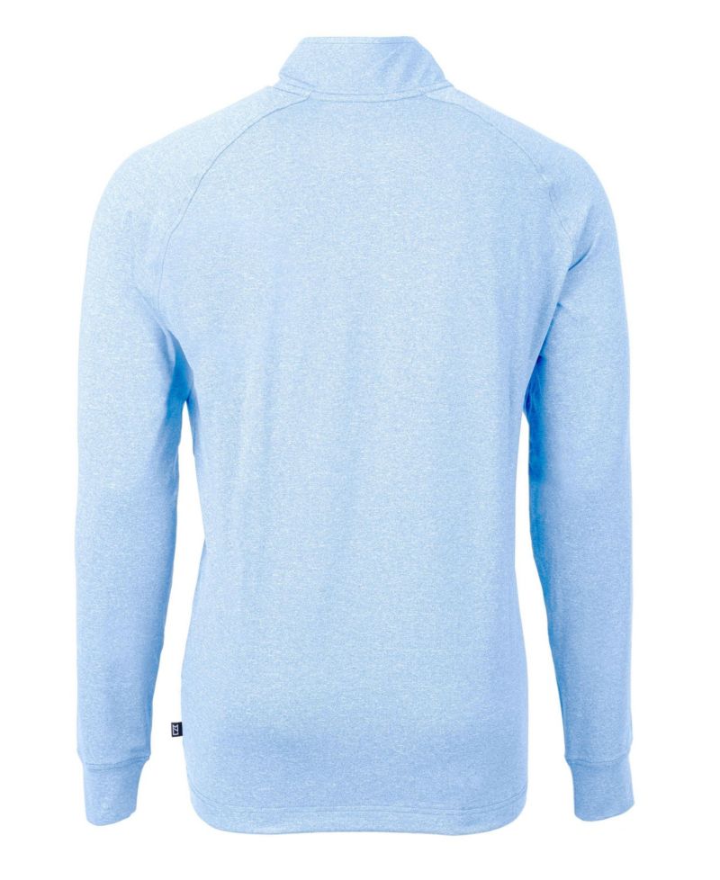 Men's Cutter and Buck Adapt Eco Knit Heather Quarter Zip Pullover