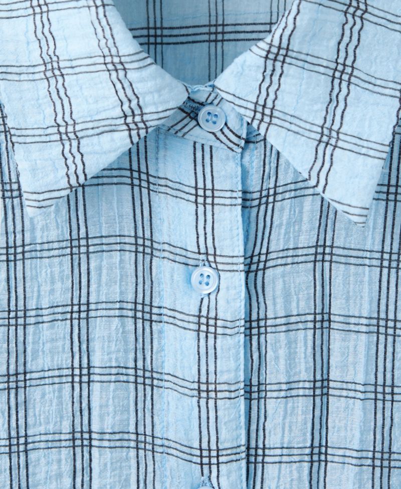 Women's Plaid Long-Sleeve Lyocell-Blend Shirt