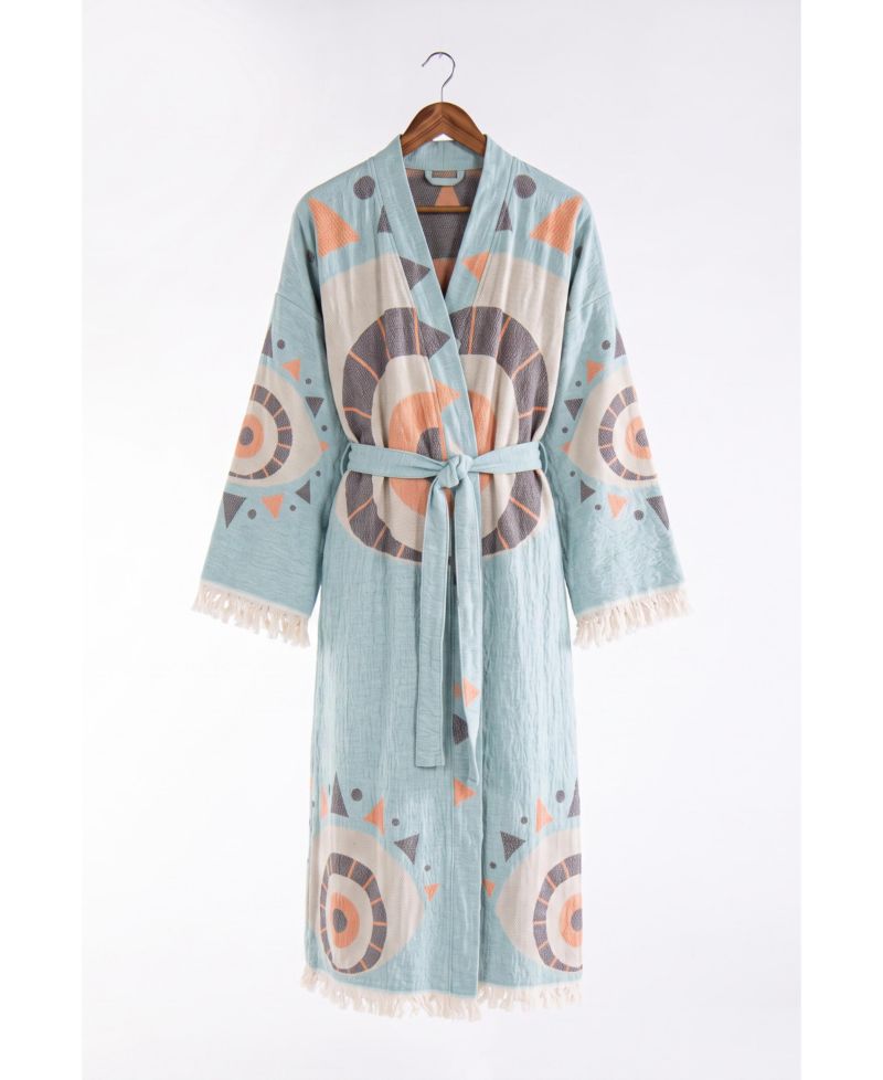 Women's Saphira Handwoven Jacquard V-Neck Cover-Up Robe