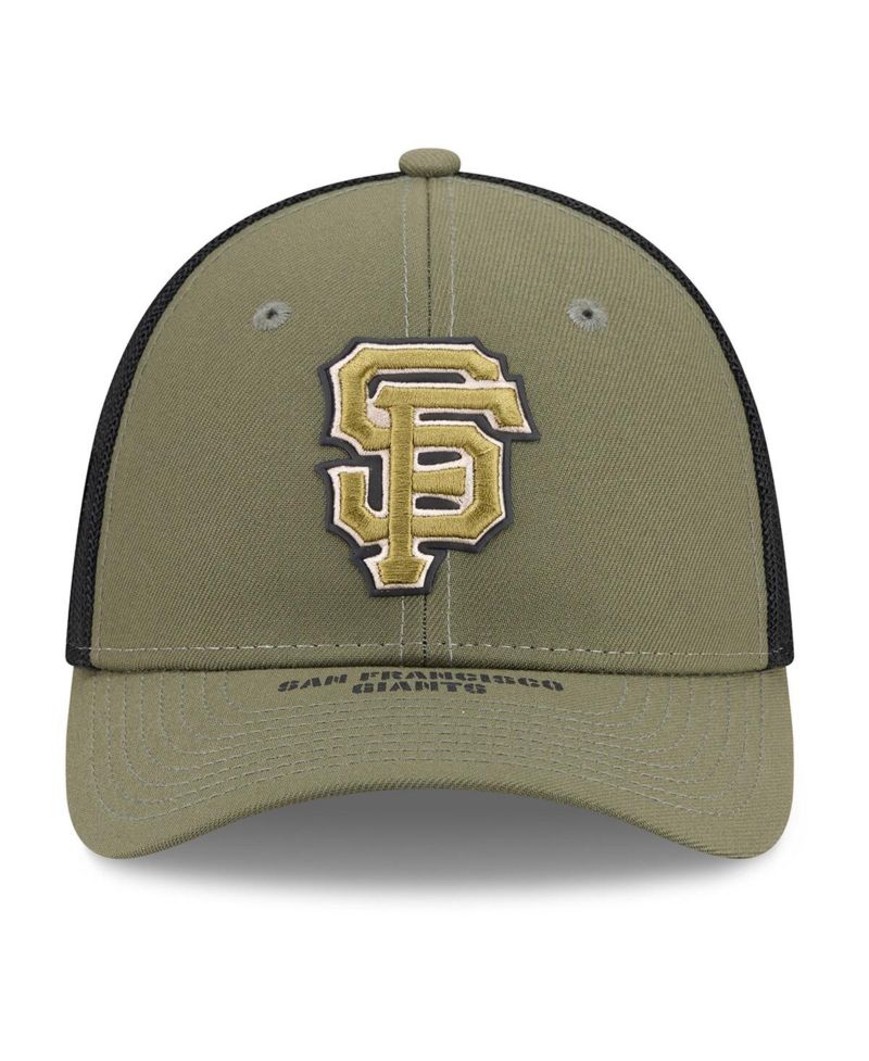 Men's Olive San Francisco Giants 2026 Armed Forces Day 39THIRTY M-Crown Flex Hat