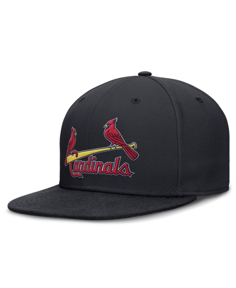 Men's Navy St. Louis Cardinals Wordmark Dri-FIT Round Bill True Fitted Hat
