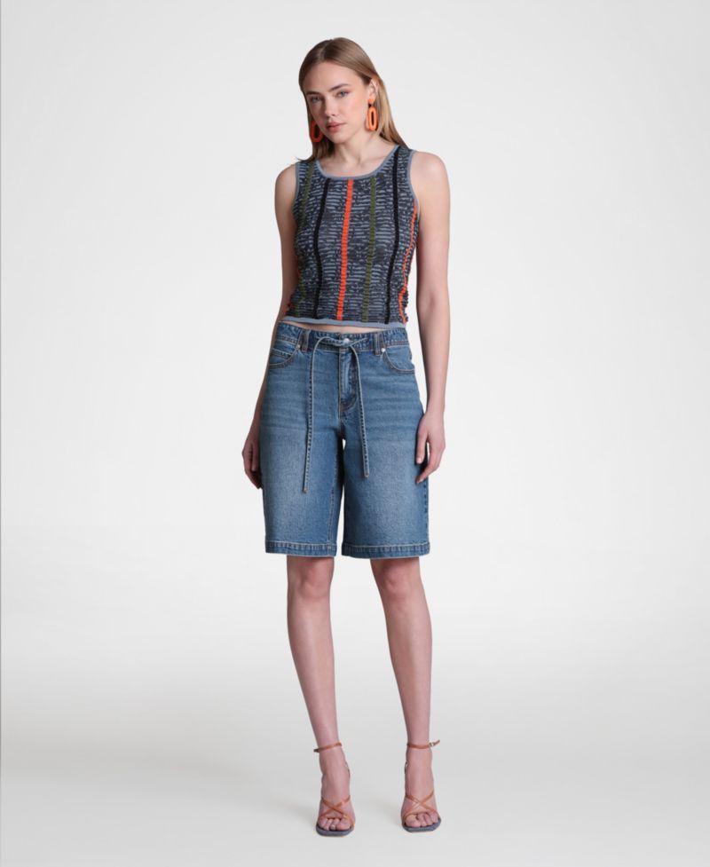 Women's Novel Stitch Stripe Tank Top