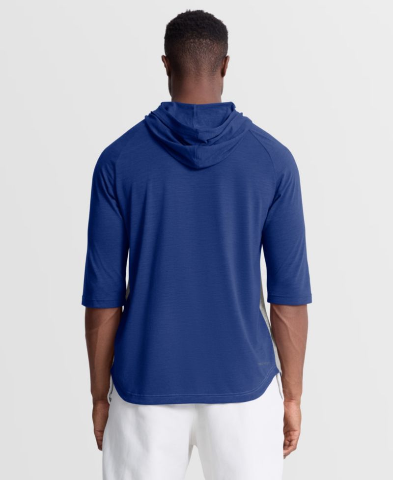 Men's Gray New York Mets Authentic Collection Flux Dri-FIT Raglan 3/4-Sleeve Hoodie