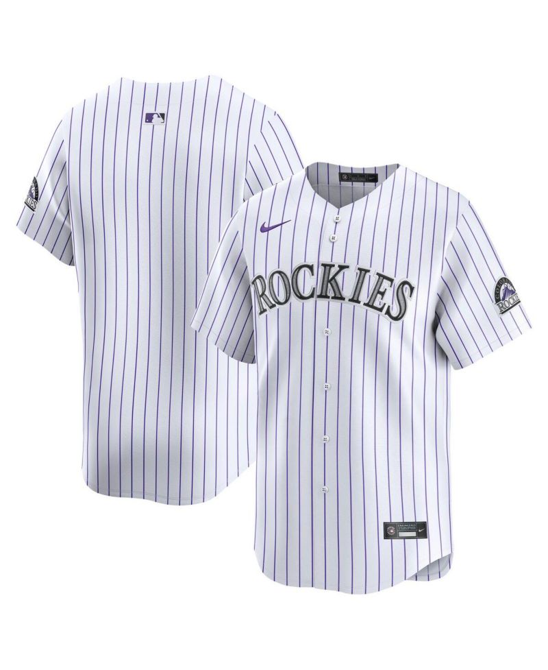 Men's White Colorado Rockies Home Limited Jersey