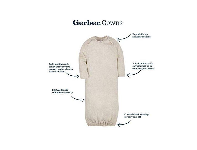 Baby Girls Fleece-Lined Gb 4Pk Gowns