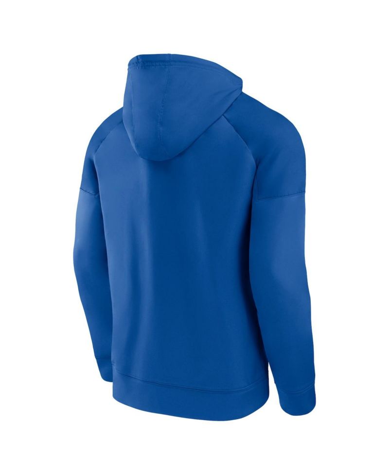 Men's Royal St. Louis Blues Iconic Defender Raglan Pullover Hoodie