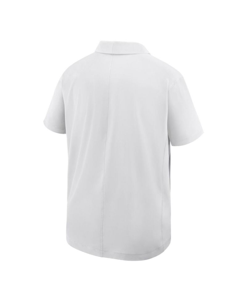 Men's White Purdue Boilermakers Woven Polo Shirt