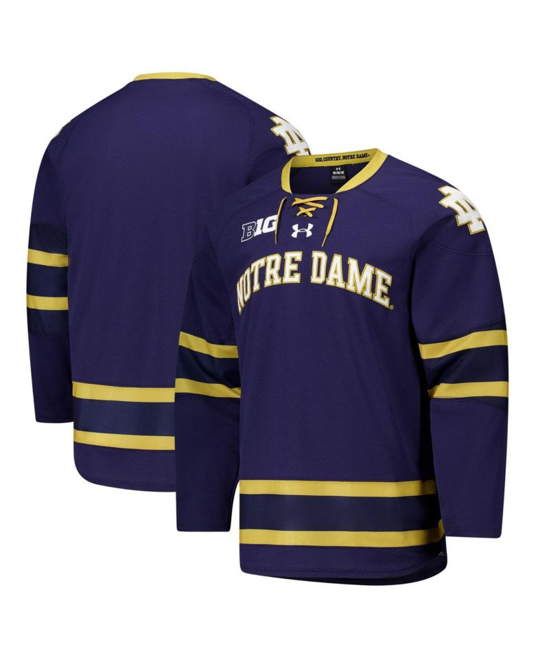Men's Navy Notre Dame Fighting Irish Replica Hockey Jersey
