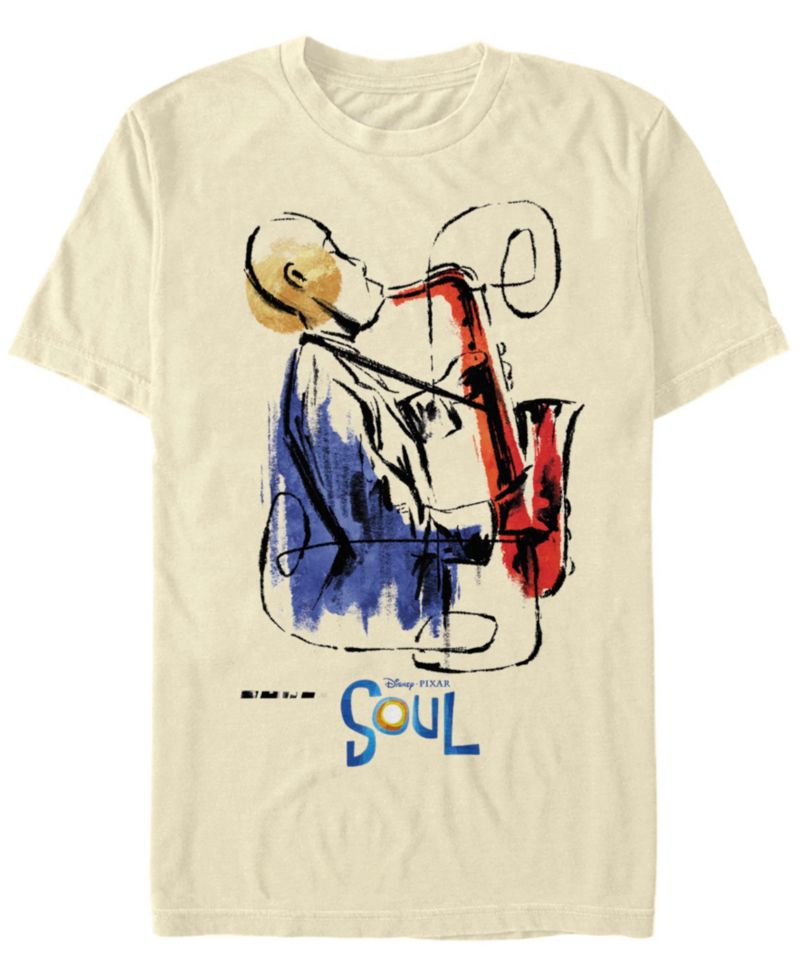 Men's Saxophone Painting Short-Sleeve Crew T-Shirt