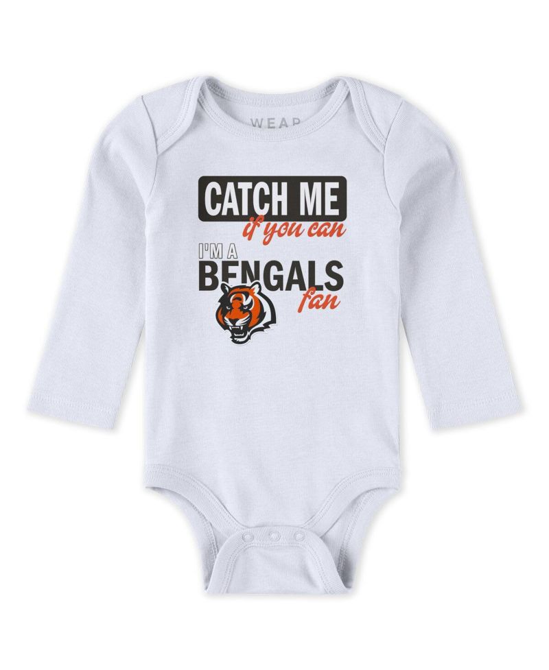 Baby Boys and Girls Newborn 3-Piece Cincinnati Bengals Turn Me Around Bodysuits and Pant Set