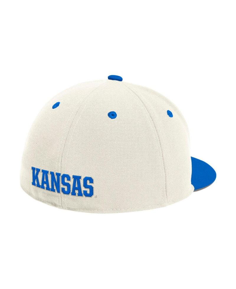 Men's Cream Kansas Jayhawks On-Field Fitted Baseball Hat