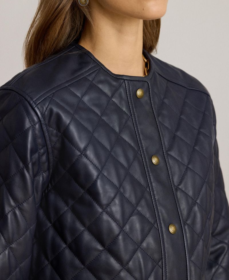 Women's Diamond-Quilted Cropped Jacket