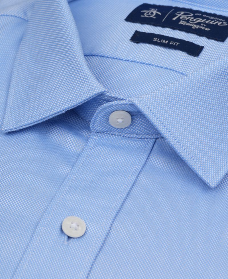 Men's Slim-Fit Collared Oxford Dress Shirt