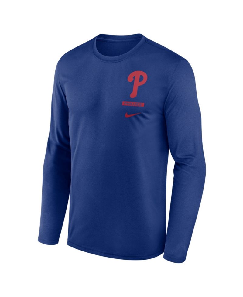 Men's Royal Philadelphia Phillies 2-Hit Legend Dri-FIT Long Sleeve T-Shirt