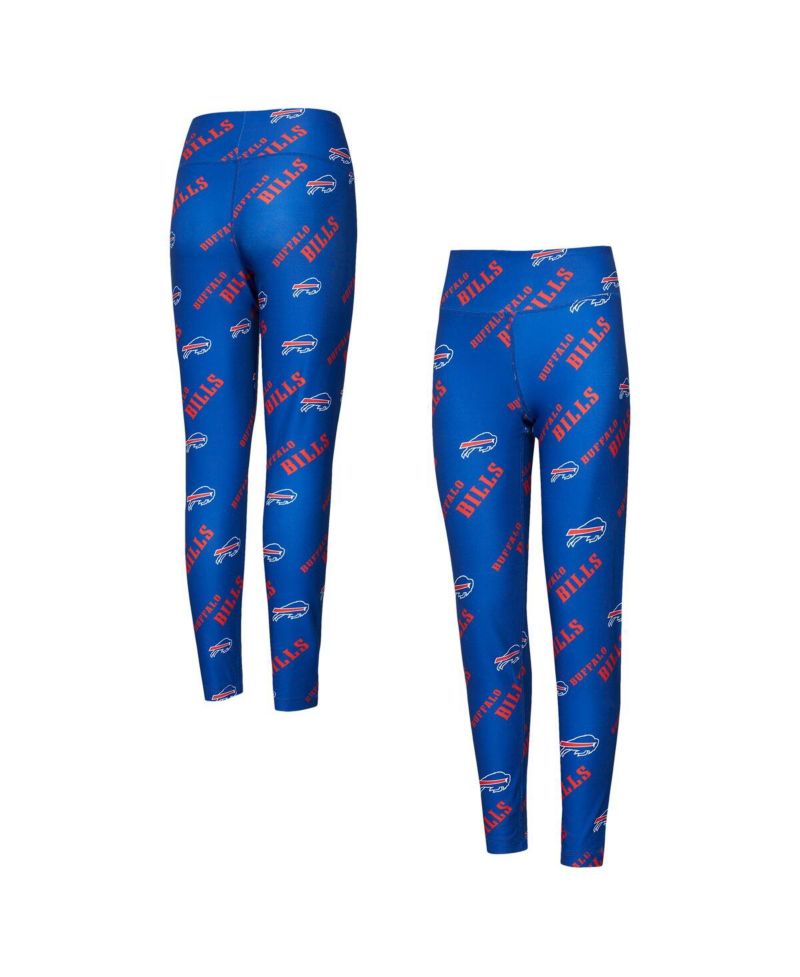 Women's Royal Buffalo Bills Breakthrough Allover Print Knit Leggings