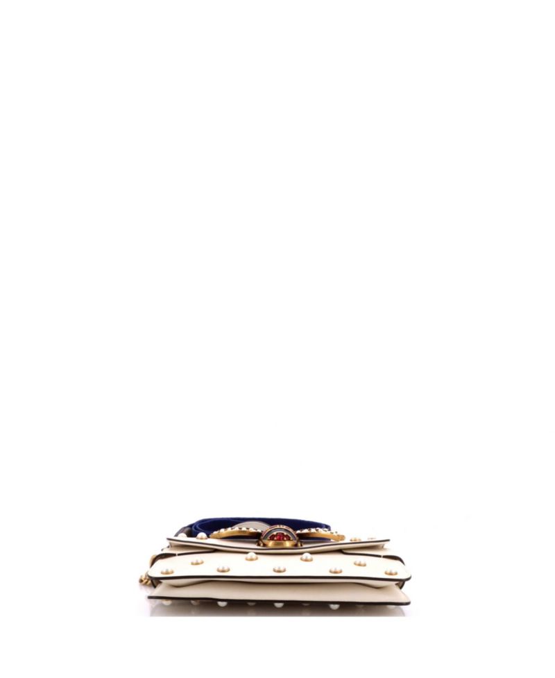 Mini Broadway Pearly Bee Shoulder Bag Embellished Leather