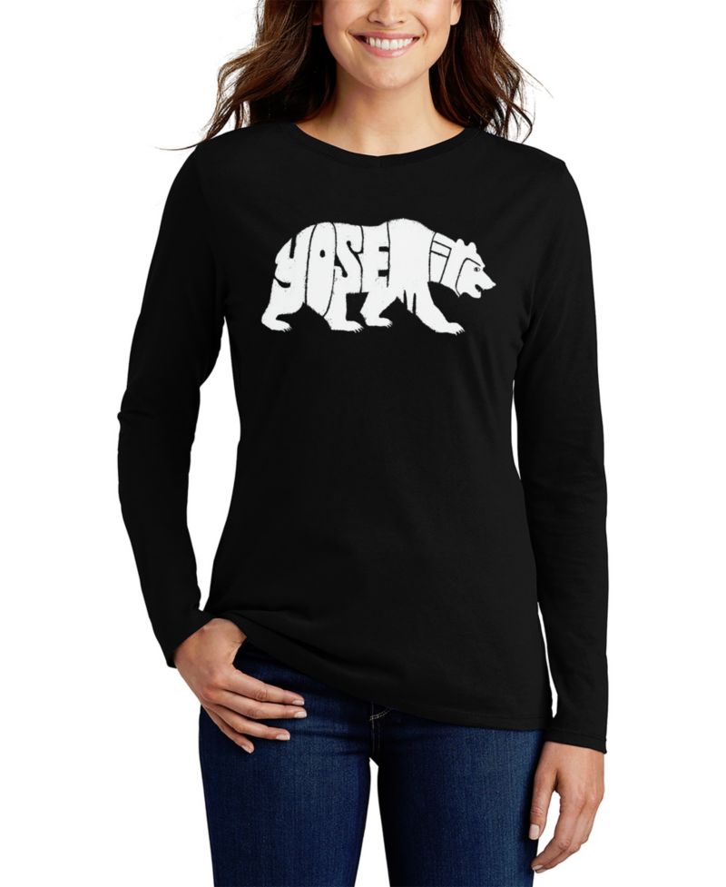 Women's Yosemite Bear Word Art Flowy T-Shirt