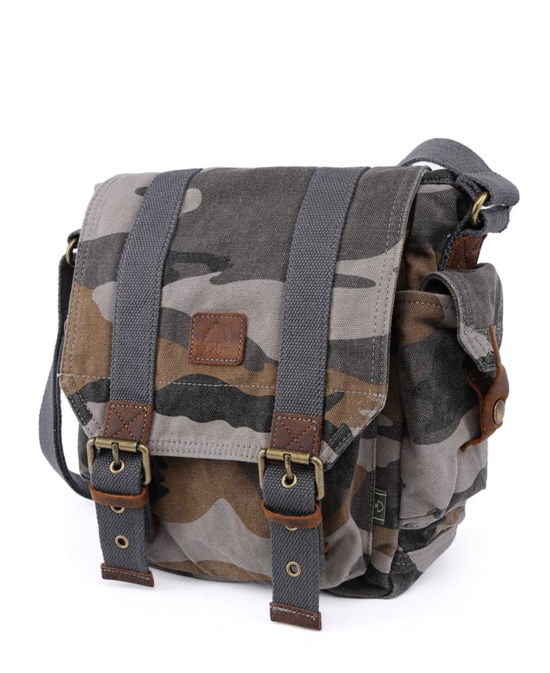 Camo Canvas Crossbody Bag